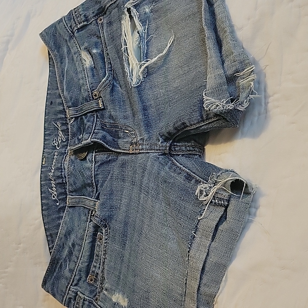 Womens American eagle jean shorts-disressed size 0